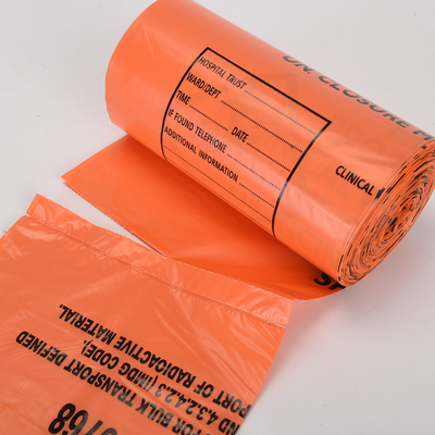 Настраиваемый логотип HDPE Биоопасность Желтый медицинский мешок для клинических отходов ОК Компост сертифицированный