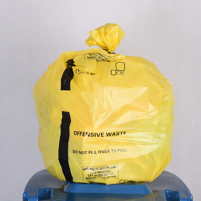 Настраиваемый логотип HDPE Биоопасность Желтый медицинский мешок для клинических отходов ОК Компост сертифицированный