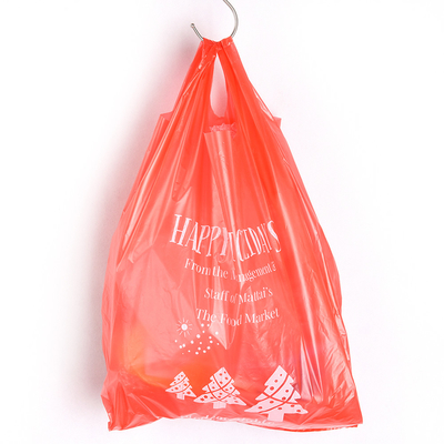 Настроенный логотип HDPE Пластиковый натяжной пакет для покупок