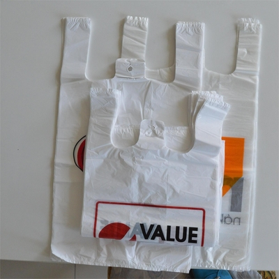 Настраиваемый логотип HDPE Offset Printing T-shirt Bags для отправки в черном/белом/прозрачном цвете