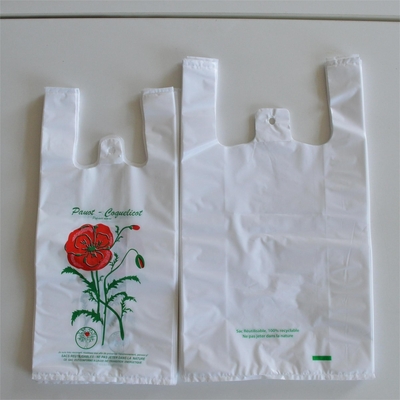 Настраиваемый логотип HDPE Offset Printing T-shirt Bags для отправки в черном/белом/прозрачном цвете