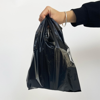 Настраиваемый логотип HDPE Offset Printing T-shirt Bags для отправки в черном/белом/прозрачном цвете