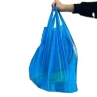 HDPE/LDPE футболки Пластиковые сумки для покупок с офсетной печатью