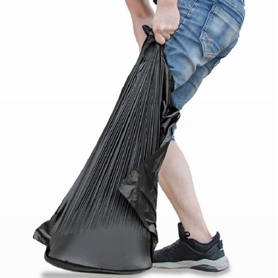 5-50 микрон Толщина HDPE/LDPE/LLDPE Черный мусорный мешок для нужд клиентов