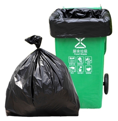 Образец HDPE/LDPE/LLDPE настройка черные пластиковые мешки для мусора