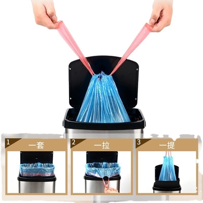 Логотип на заказ HDPE/LDPE/LLDPE Пластмассовые буксирные мешки для мусора