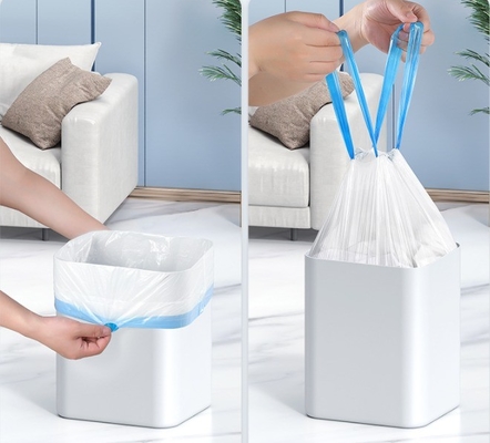 Кухня и офис должны иметь HDPE/LDPE/LLDPE/MDPE Автоматическое закрытие веревки мусорный мешок