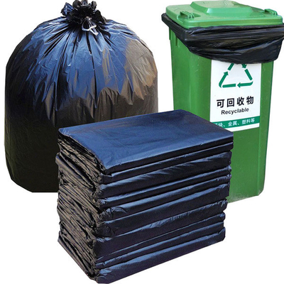 Размер по заказу Индивидуально сложенный HDPE пластиковый подрядчик очистки упаковки мусорный мешок