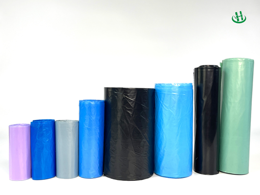 HDPE/LDPE/LLDPE Материал Тяжелая работа Сверхбольшие черные наружные мусорные мешки для промышленности