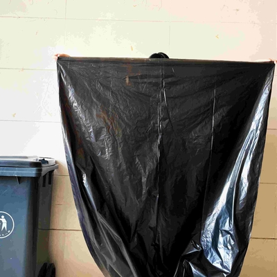 HDPE/LDPE/LLDPE Материал Тяжелая работа Сверхбольшие черные наружные мусорные мешки для промышленности