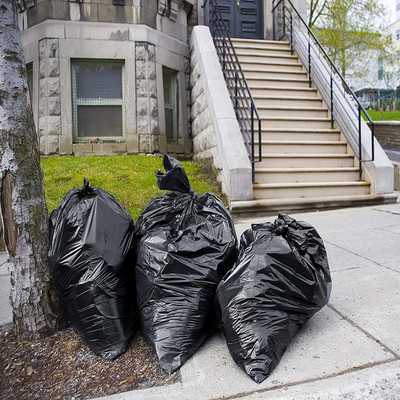 Другие бытовые изделия Тяжелые черные HDPE пластиковые мешки для мусора