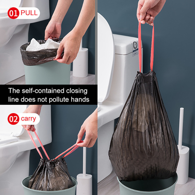 Углубленный черный мешок для мусора для кухонного мусора из HDPE/LDPE/LLDPE