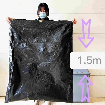 Вышивка поверхности обработки LDPE Черная звезда печать Большие мешки для мусора для вашего бизнеса