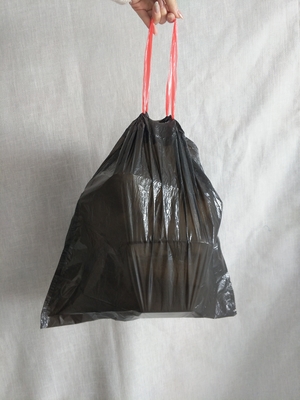 15Pcspack Drawstring мусорный мешок пластиковый красочный мусорный ролик для кухни Компостируемый