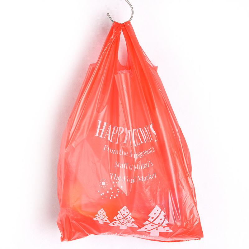Настроенный логотип HDPE Пластиковый натяжной пакет для покупок