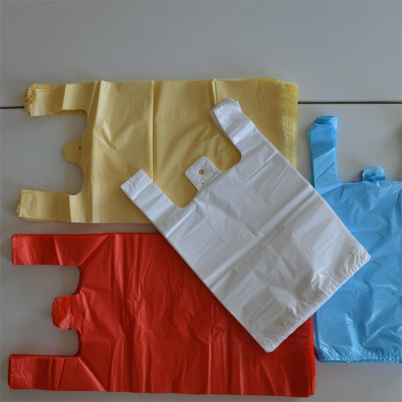Настраиваемый логотип HDPE Offset Printing T-shirt Bags для отправки в черном/белом/прозрачном цвете