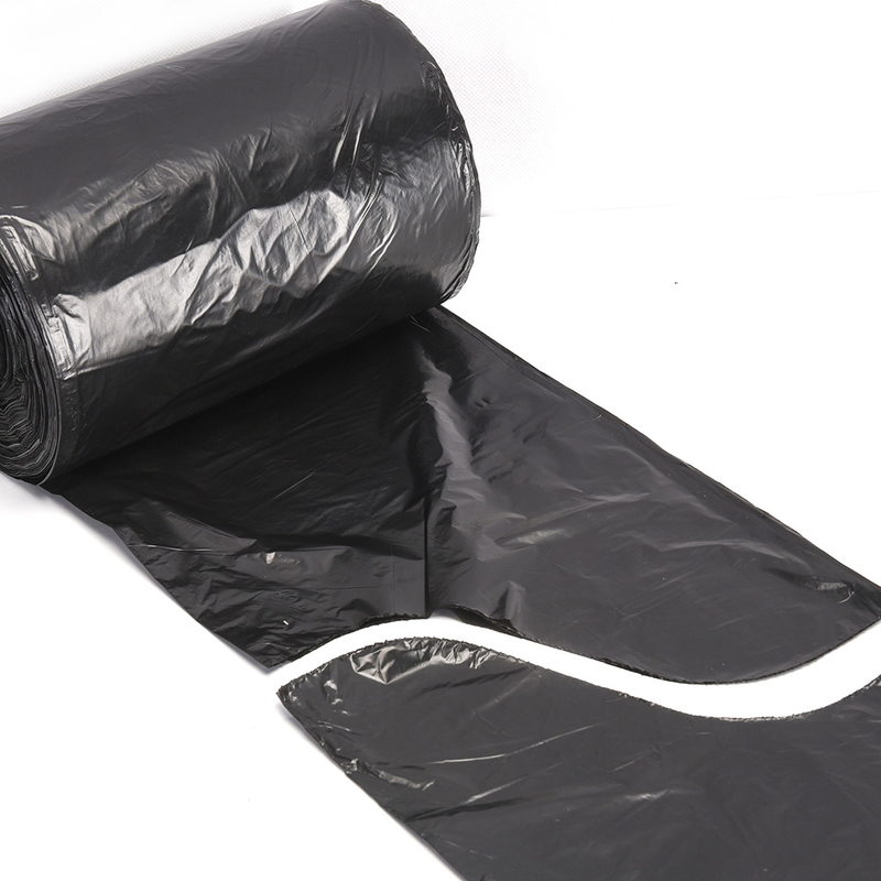 Бежевый PE Пластмассовый HDPE/LDPE Flap Tie Мусорный мешок для прямых пользовательских брендов